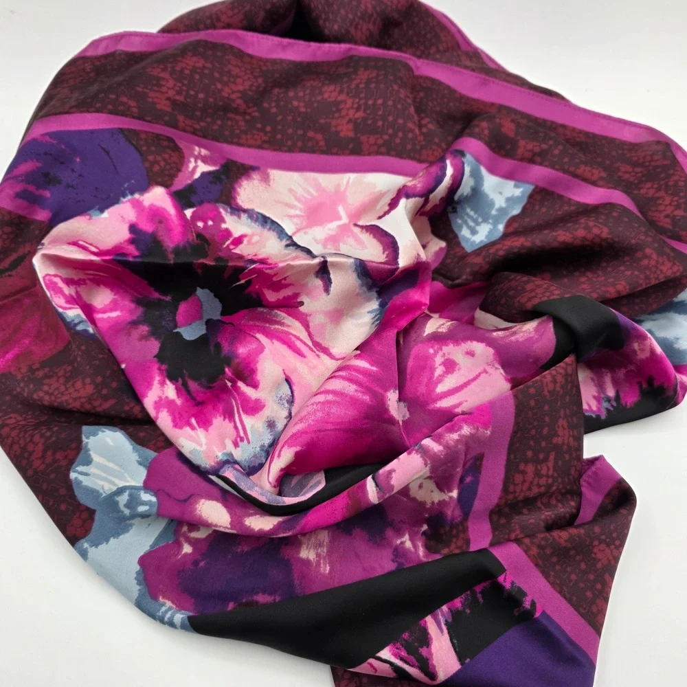 White House Black Market GWP Voila Oblong Scarf Viola Scarf Cabernet NWT‎